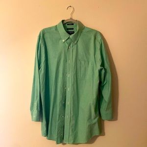 Green button down